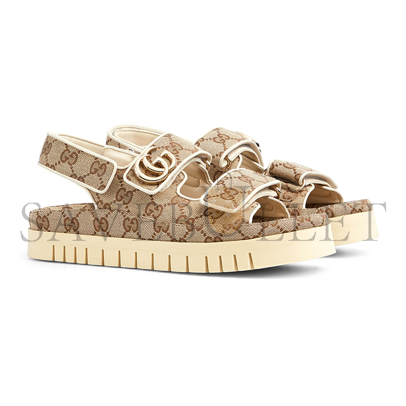 GUCCI WOMEN'S SANDAL WITH DOUBLE G 816630 FAD9F 9753